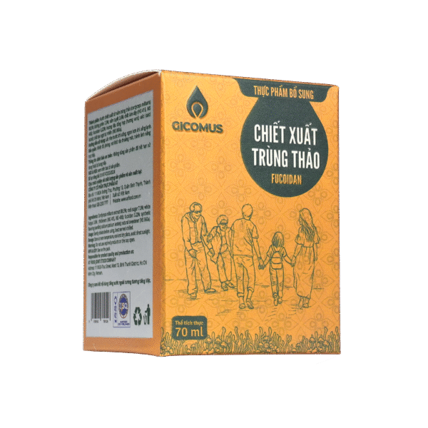 Nước chiết xuất trùng thảo Fucoidan GICOMUS Hộp 420ml 5