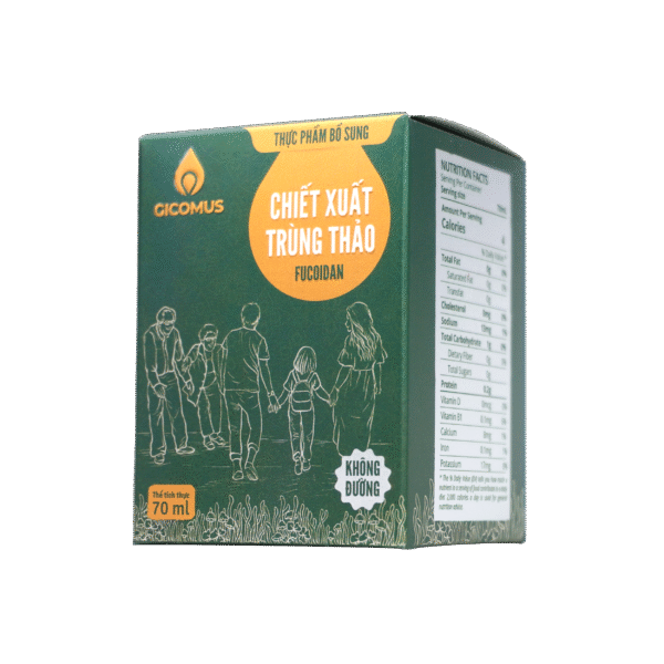Nước Chiết Xuất Trùng Thảo Fucoidan không đường GICOMUS 420ml 2