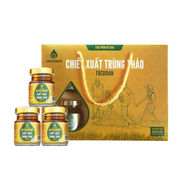 Nước chiết xuất trùng thảo Fucoidan GICOMUS Hộp 420ml