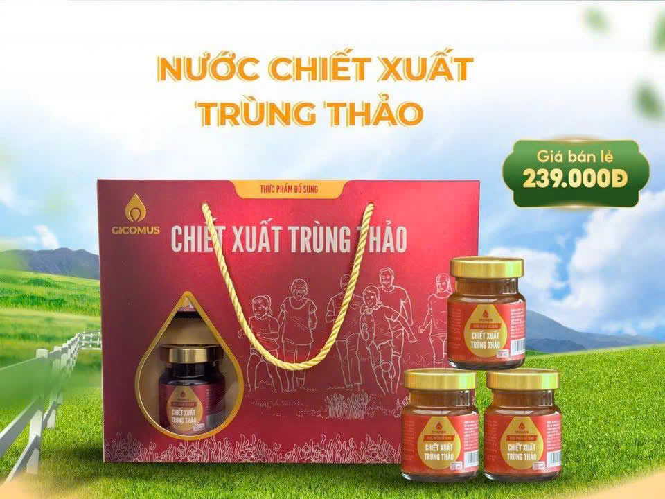 Nước chiết xuất Trùng thảo gicomus